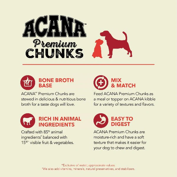 ACANA Premium Chunks Beef Recipe Canned Dog Food - Image 3