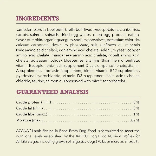 ACANA Premium Chunks Lamb Recipe Canned Dog Food - Image 5