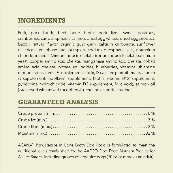 ACANA Premium Chunks Pork Recipe Canned Dog Food - Image 5